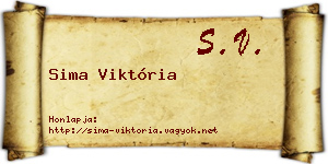 Sima Viktória névjegykártya