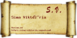 Sima Viktória névjegykártya